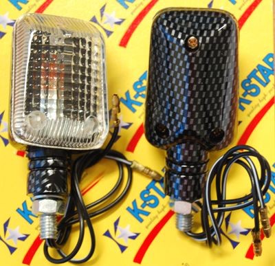 knipperlicht-set klein carbon-wit (2 stuks)
